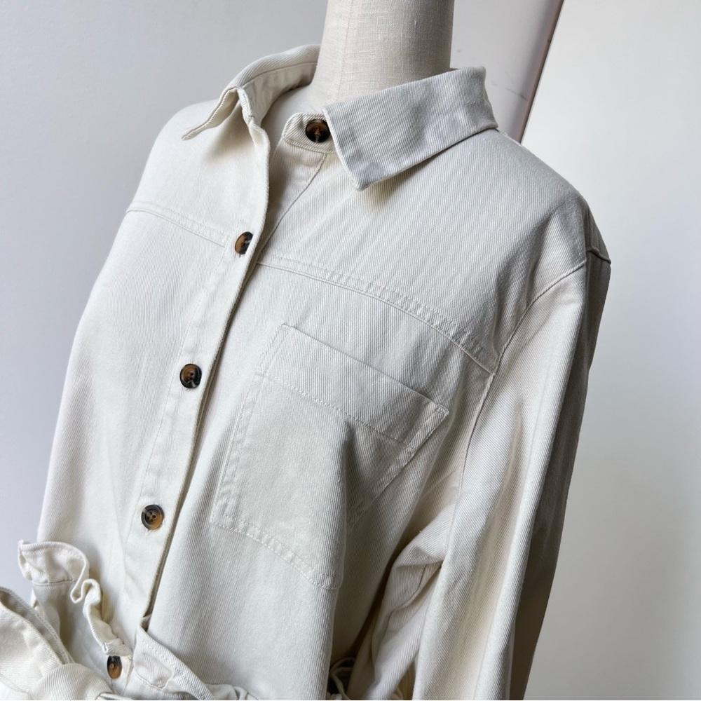Off White Denim Zara dress belted - Picture 9 of 14